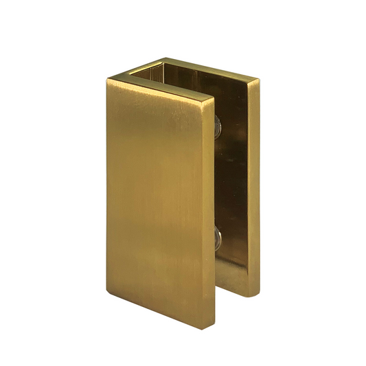 Brushed Brass 10mm shower glass wall bracket