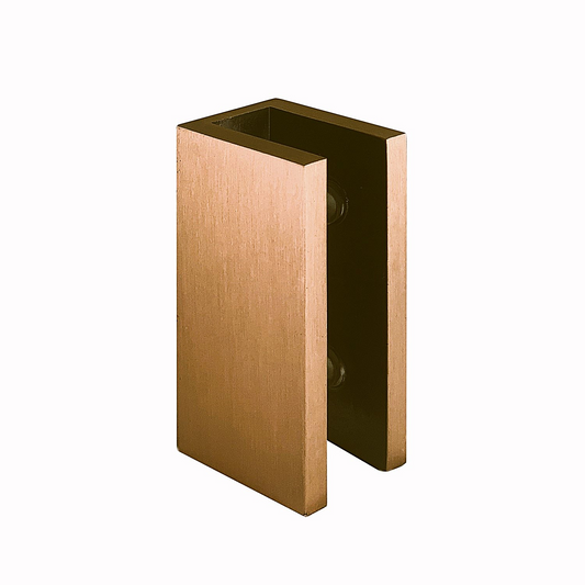 Brushed copper 10mm shower glass wall bracket