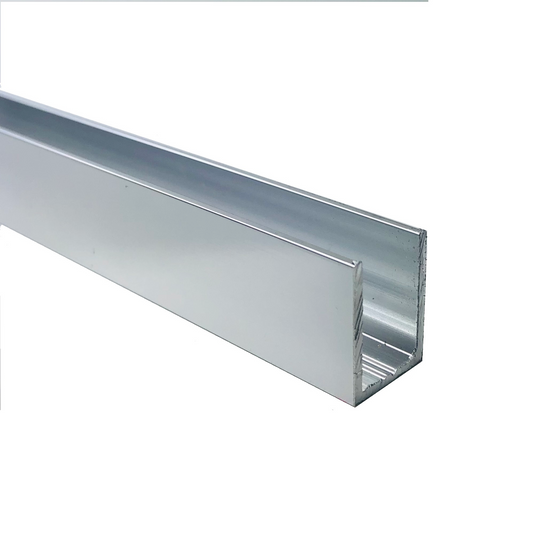 Polished silver (chrome) Wall channel