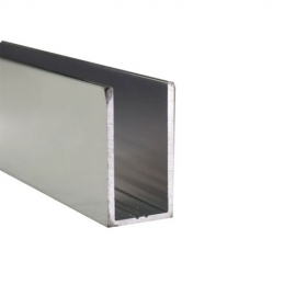 Polished silver (chrome) Wall channel - 30mm